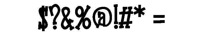 ZP Main Street Traffic Font OTHER CHARS