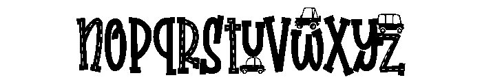 ZP Main Street Traffic Font LOWERCASE