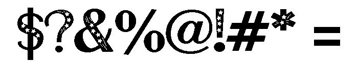 ZP Martian American Font OTHER CHARS