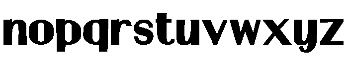 ZP Martian Bold Expanded Bold Font LOWERCASE