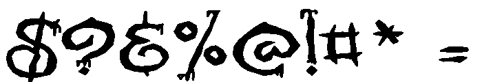 ZP Midnight More Expanded Font OTHER CHARS