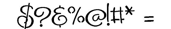 ZP Mighty Moose Stencil Font OTHER CHARS