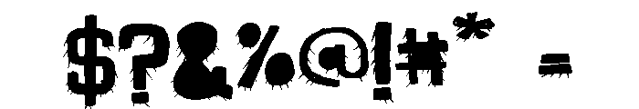 ZP Monstrosity Expanded Font OTHER CHARS
