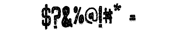 ZP Monstrosity Furry Condensed Font OTHER CHARS