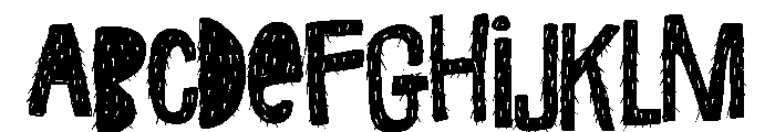 ZP Monstrosity Furry Condensed Font UPPERCASE