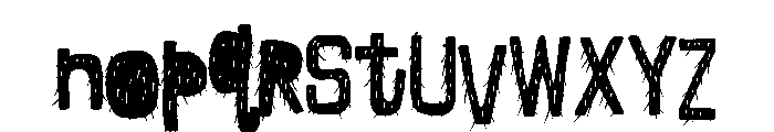 ZP Monstrosity Furry Condensed Font LOWERCASE