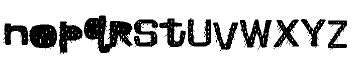 ZP Monstrosity Furry Expanded Font LOWERCASE