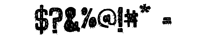 ZP Monstrosity Furry Font OTHER CHARS