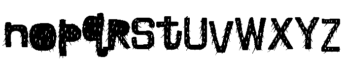 ZP Monstrosity Furry Font LOWERCASE