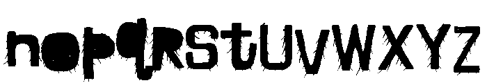 ZP Monstrosity Font LOWERCASE