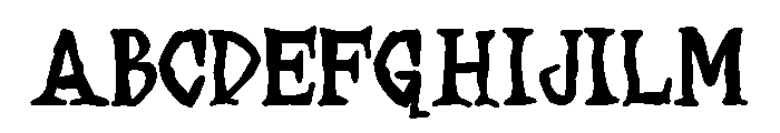 ZP Necrophobia Bold Font UPPERCASE