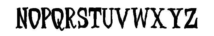 ZP Necrophobia Condensed Bold Font UPPERCASE