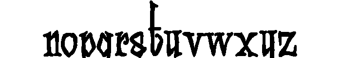 ZP Necrophobia Condensed Bold Font LOWERCASE