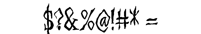 ZP Necrophobia Condensed Font OTHER CHARS