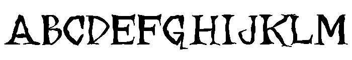 ZP Necrophobia Expanded Font UPPERCASE