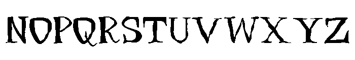 ZP Necrophobia Expanded Font UPPERCASE