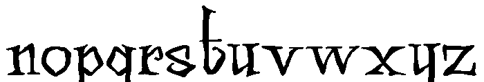 ZP Necrophobia Expanded Font LOWERCASE