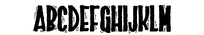 ZP Nincaberry Scary Condensed Font UPPERCASE