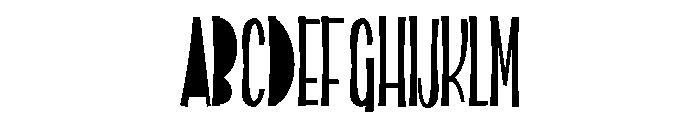 ZP Nincaberry Scary Night Condensed Font UPPERCASE