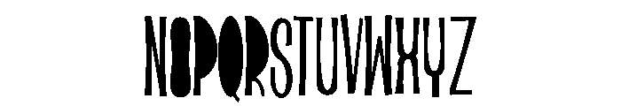 ZP Nincaberry Scary Night Condensed Font UPPERCASE