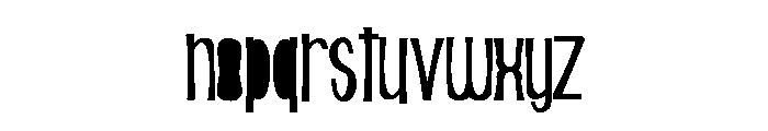 ZP Nincaberry Scary Night Condensed Font LOWERCASE