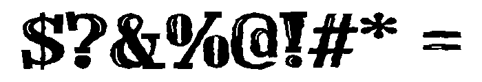 ZP Old Courage Font OTHER CHARS