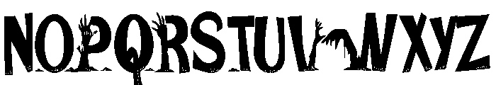 ZP Plague Condensed Font UPPERCASE