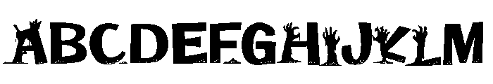 ZP Plague Expanded Font UPPERCASE