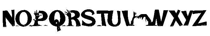ZP Plague Expanded Font UPPERCASE