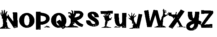 ZP Plague Expanded Font LOWERCASE
