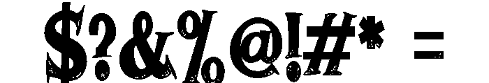 ZP Plague Returns Condensed Font OTHER CHARS
