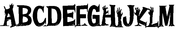 ZP Plague Returns Condensed Font UPPERCASE