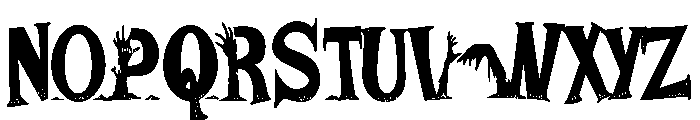 ZP Plague Returns Condensed Font UPPERCASE