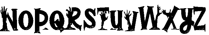 ZP Plague Returns Condensed Font LOWERCASE