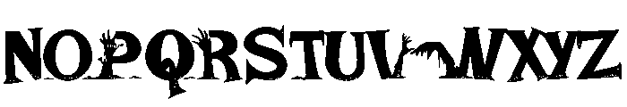 ZP Plague Returns Expanded Font UPPERCASE
