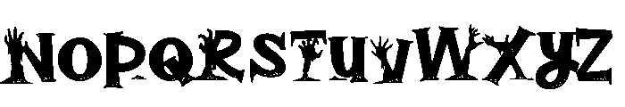 ZP Plague Returns Expanded Font LOWERCASE