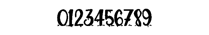 ZP Plague Returns Script Condensed Bold Font OTHER CHARS