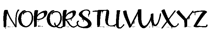 ZP Plague Returns Script Expanded Font UPPERCASE