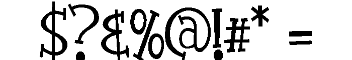 ZP Quick Draw Condensed Font OTHER CHARS
