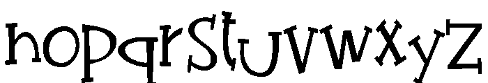 ZP Quick Draw Condensed Font LOWERCASE