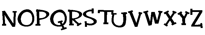 ZP Quick Draw Expanded Bold Font UPPERCASE