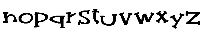 ZP Quick Draw Expanded Bold Font LOWERCASE