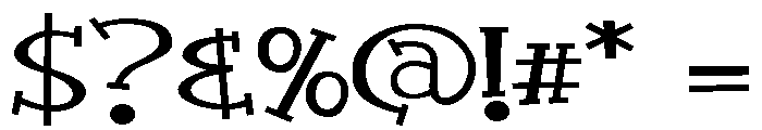 ZP Quick Draw Expanded Font OTHER CHARS