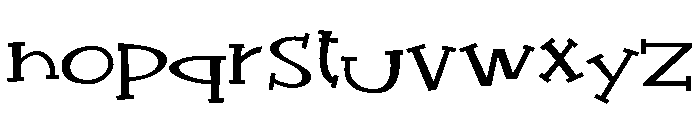 ZP Quick Draw Expanded Font LOWERCASE