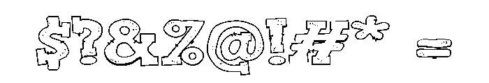 ZP Roughshod Shabby Font OTHER CHARS