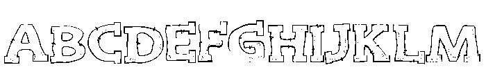 ZP Roughshod Shabby Font UPPERCASE