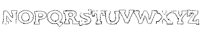 ZP Roughshod Shabby Font UPPERCASE