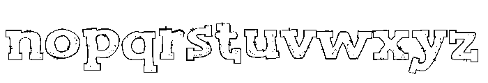 ZP Roughshod Shabby Font LOWERCASE