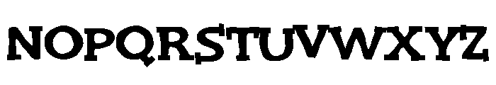 ZP Roughshod Font UPPERCASE