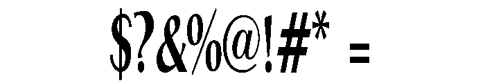 ZP Saint Valentine Condensed Font OTHER CHARS